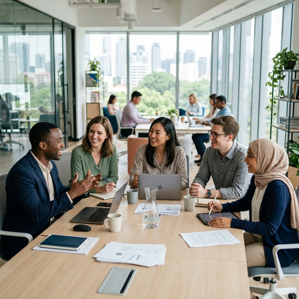 Diverse office team