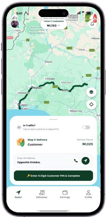 GoEatOne Rider Delivery App